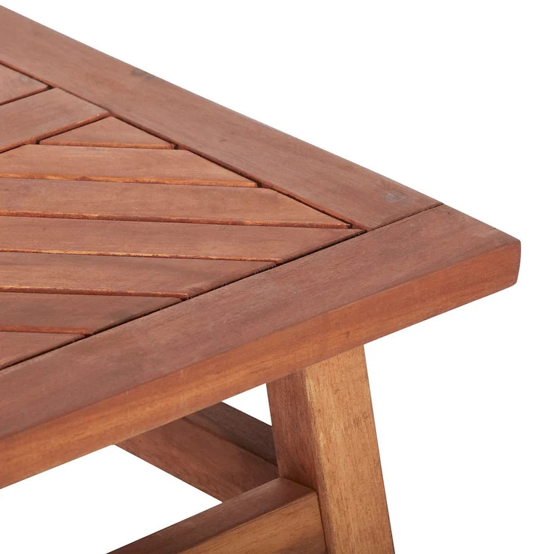 Table basse Middlebrook Elephant Point en bois d'acacia à chevrons