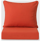 Fauteuil de jardin Polytrends Birchwood All Weather HDPE, assise profonde, aspect bois vieilli, accoudoir droit, avec coussins (1 pièce)