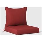 Fauteuil de jardin Polytrends Birchwood All Weather HDPE, assise profonde, aspect bois vieilli, accoudoir droit, avec coussins (1 pièce)