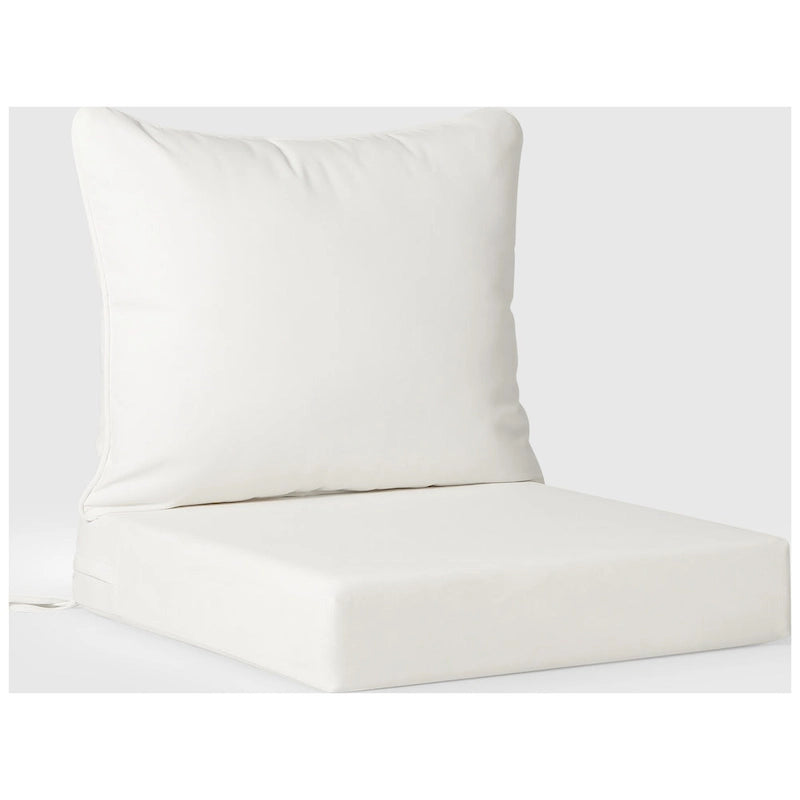 Fauteuil de jardin Polytrends Birchwood All Weather HDPE, assise profonde, aspect bois vieilli, accoudoir droit, avec coussins (1 pièce)