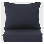 Fauteuil de jardin Polytrends Birchwood en polyéthylène haute densité (PEHD) résistant aux intempéries, assise profonde, accoudoir droit, avec coussins (1 pièce)