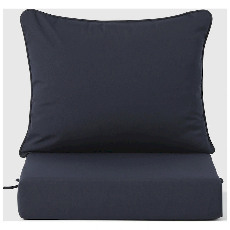 Fauteuil de jardin Polytrends Birchwood en polyéthylène haute densité (PEHD) résistant aux intempéries, assise profonde, accoudoir droit, avec coussins (1 pièce)