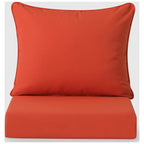 Fauteuil de jardin Polytrends Birchwood en polyéthylène haute densité (PEHD) résistant aux intempéries, assise profonde, accoudoir droit, avec coussins (1 pièce)