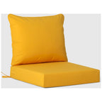 Fauteuil de jardin Polytrends Birchwood en polyéthylène haute densité (PEHD) résistant aux intempéries, assise profonde, accoudoir droit, avec coussins (1 pièce)