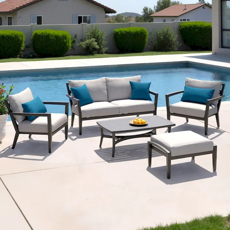 Ensemble de sièges de patio d'extérieur Venetia 5 pièces