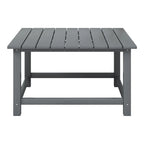 Ensemble de conversation Polytrends Laguna Outdoor 5 pièces comprenant une chaise Adirondack et une table basse carrée.