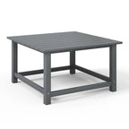 Ensemble de conversation Polytrends Laguna Outdoor 5 pièces comprenant une chaise Adirondack et une table basse carrée.