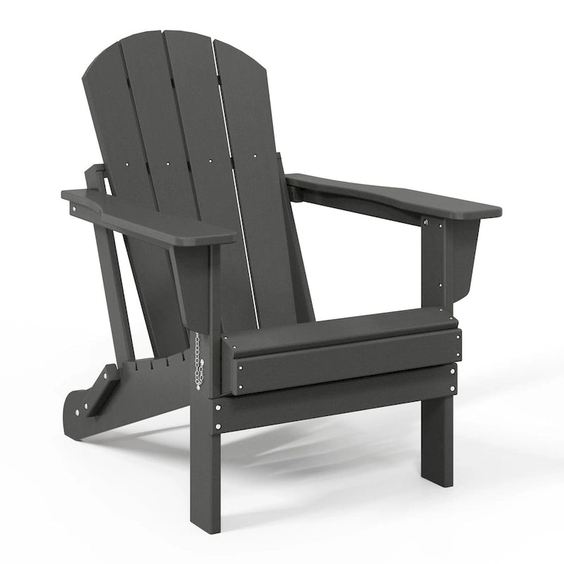 Ensemble de conversation Polytrends Laguna Outdoor 5 pièces comprenant une chaise Adirondack et une table basse carrée.
