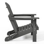 Ensemble de conversation Polytrends Laguna Outdoor 5 pièces comprenant une chaise Adirondack et une table basse carrée.