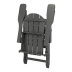 Ensemble de conversation Polytrends Laguna Outdoor 5 pièces comprenant une chaise Adirondack et une table basse carrée.