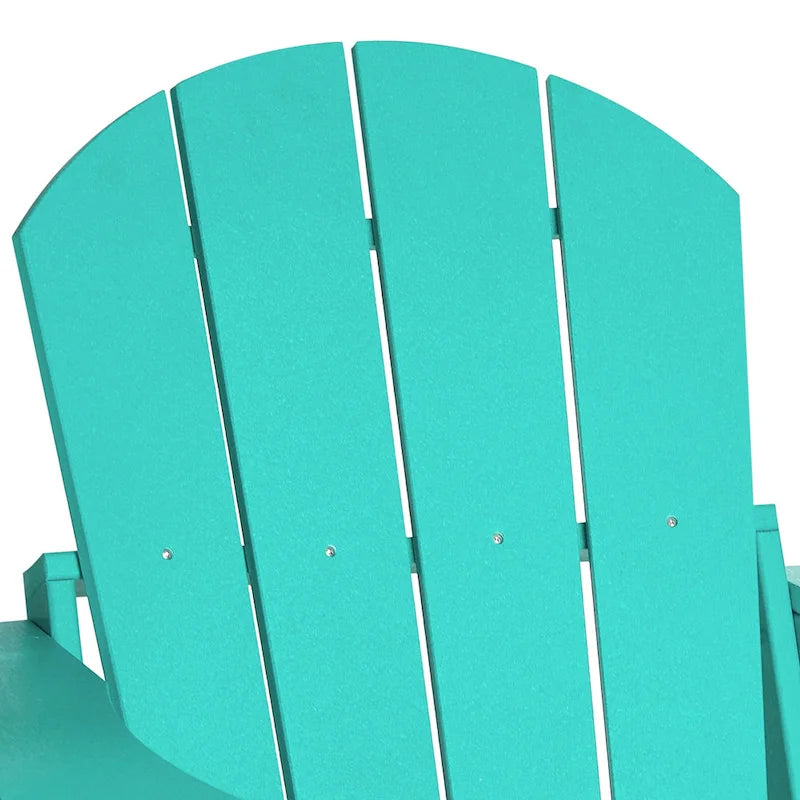 Ensemble de conversation Polytrends Laguna Outdoor 5 pièces comprenant une chaise Adirondack et une table basse carrée.