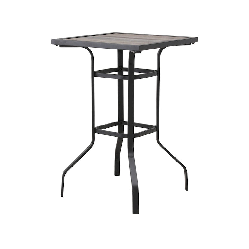 Table bistro carrée d'extérieur en métal marron et noir HomeRoots 25