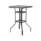 Table bistro carrée d'extérieur en métal marron et noir HomeRoots 25