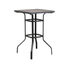 Table bistro carrée d'extérieur en métal marron et noir HomeRoots 25