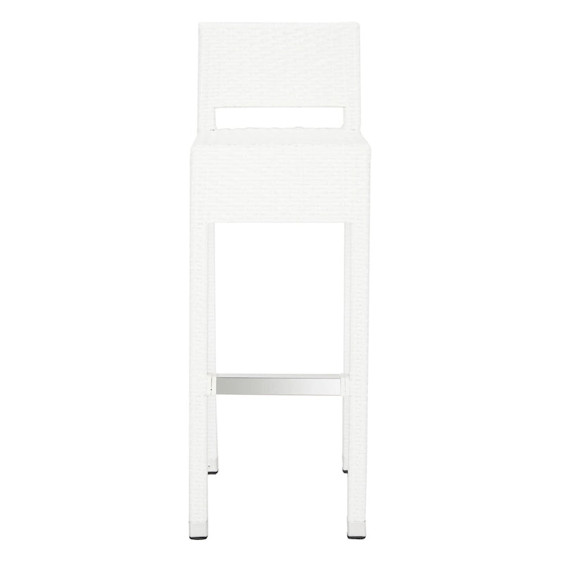 Tabouret de bar empilable gris SAFAVIEH Landry pour intérieur/extérieur, 76 cm (30 po) - 33 cm (13 po) L x 46 cm (18 po) P x 97 cm (38 po) H