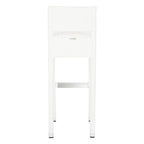 Tabouret de bar empilable gris SAFAVIEH Landry pour intérieur/extérieur, 76 cm (30 po) - 33 cm (13 po) L x 46 cm (18 po) P x 97 cm (38 po) H