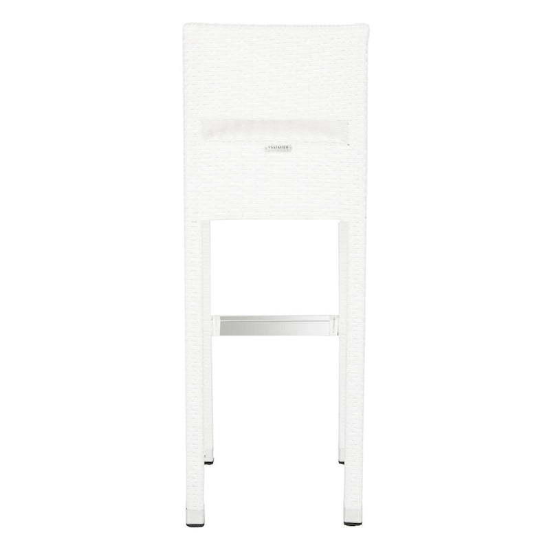 Tabouret de bar empilable gris SAFAVIEH Landry pour intérieur/extérieur, 76 cm (30 po) - 33 cm (13 po) L x 46 cm (18 po) P x 97 cm (38 po) H