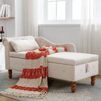 Storage pillow velvet chaise modern fabric rolled arm chaise