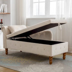 Coussin de rangement, méridienne en velours, méridienne moderne à accoudoirs arrondis