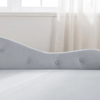 Coussin de rangement, méridienne en velours, méridienne moderne à accoudoirs arrondis