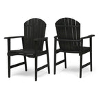 Chaises de salle à manger d'extérieur en bois de style Adirondack (ensemble de 2)