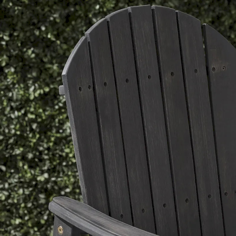 Chaises de salle à manger d'extérieur en bois de style Adirondack (ensemble de 2)
