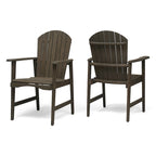 Chaises de salle à manger d'extérieur en bois de style Adirondack (ensemble de 2)