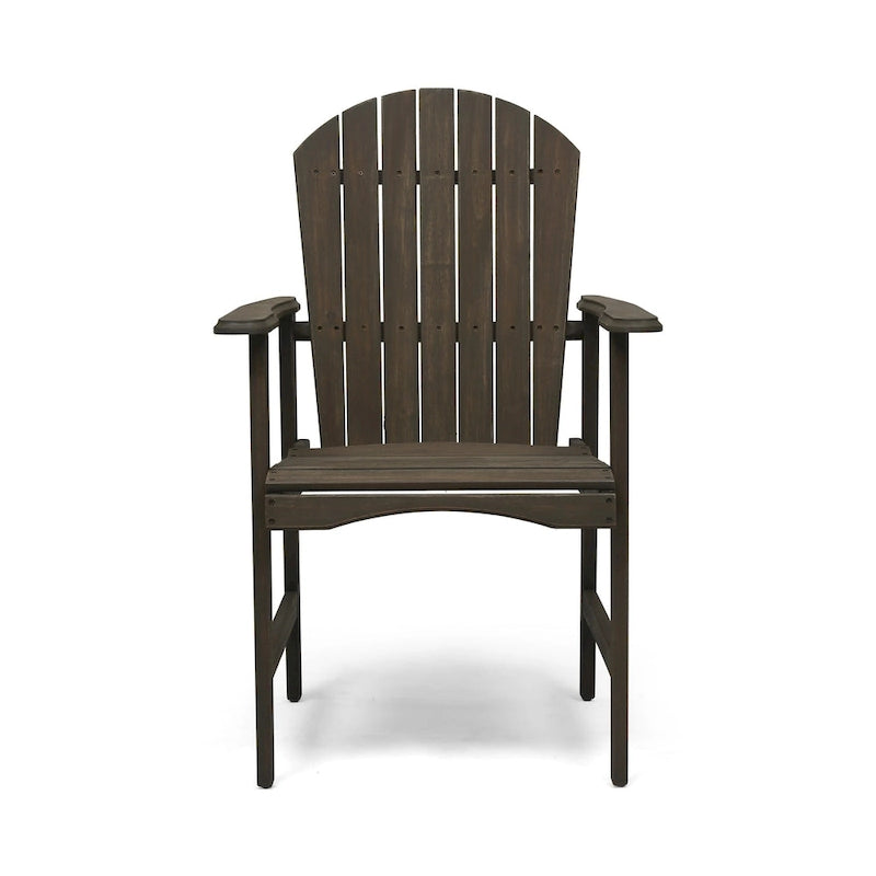Chaises de salle à manger d'extérieur en bois de style Adirondack (ensemble de 2)