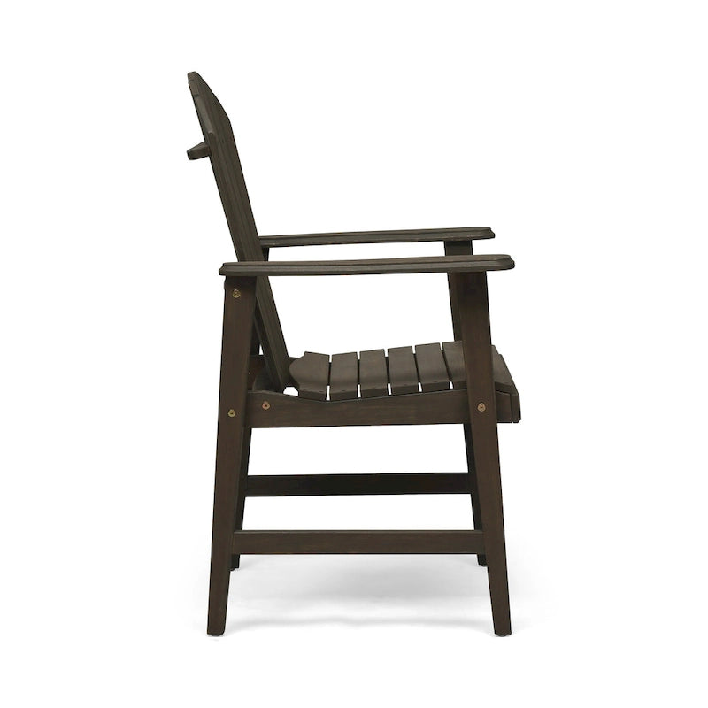 Chaises de salle à manger d'extérieur en bois de style Adirondack (ensemble de 2)
