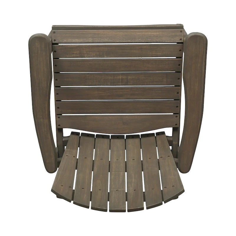 Chaises de salle à manger d'extérieur en bois de style Adirondack (ensemble de 2)