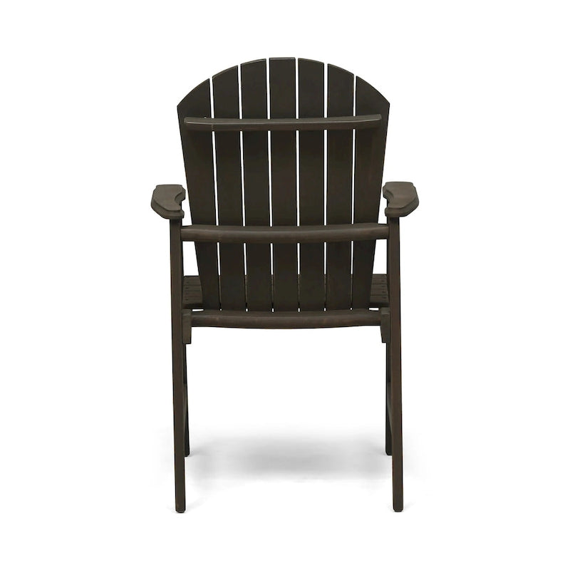Chaises de salle à manger d'extérieur en bois de style Adirondack (ensemble de 2)