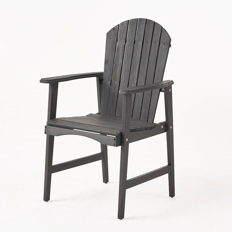 Chaises de salle à manger d'extérieur en bois de style Adirondack (ensemble de 2)
