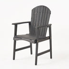 Chaises de salle à manger d'extérieur en bois de style Adirondack (ensemble de 2)