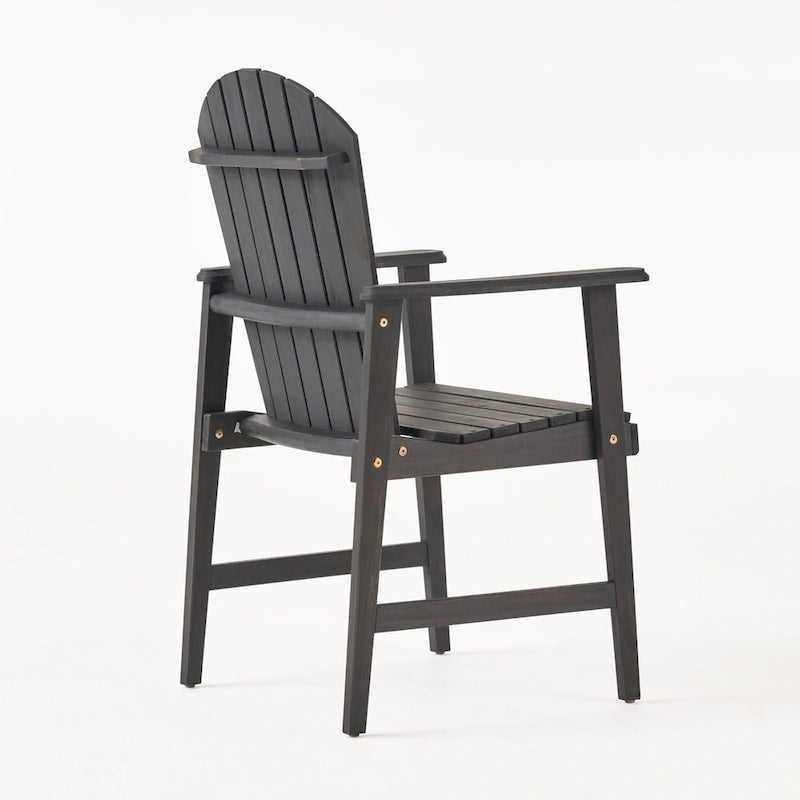 Chaises de salle à manger d'extérieur en bois de style Adirondack (ensemble de 2)
