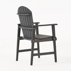 Chaises de salle à manger d'extérieur en bois de style Adirondack (ensemble de 2)
