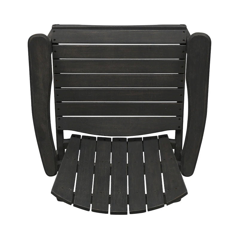 Chaises de salle à manger d'extérieur en bois de style Adirondack (ensemble de 2)