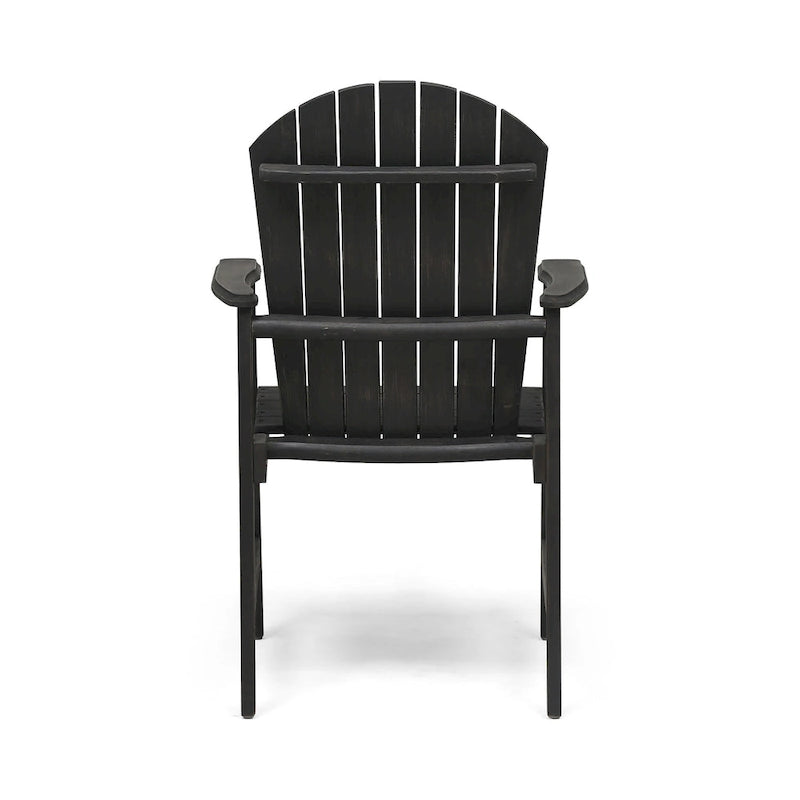 Chaises de salle à manger d'extérieur en bois de style Adirondack (ensemble de 2)