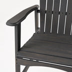 Chaises de salle à manger d'extérieur en bois de style Adirondack (ensemble de 2)