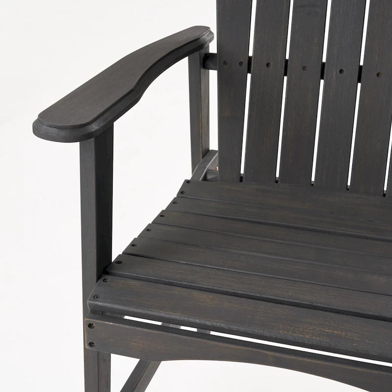 Chaises de salle à manger d'extérieur en bois de style Adirondack (ensemble de 2)
