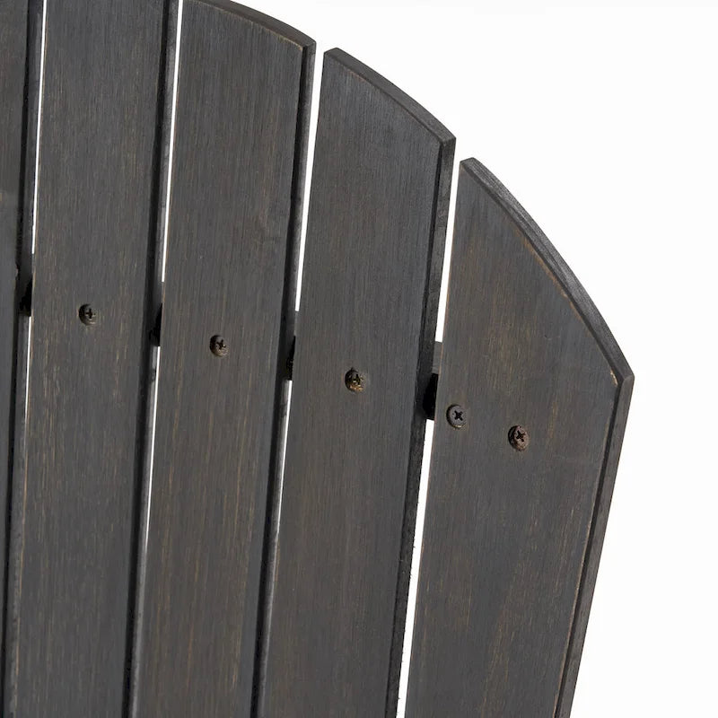 Chaises de salle à manger d'extérieur en bois de style Adirondack (ensemble de 2)