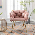 Fauteuil de chambre moderne de luxe en velours, tabouret de coiffeuse.