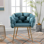 Luxury modern velvet armchair bedroom vanity stool.