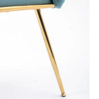 Fauteuil de chambre moderne de luxe en velours, tabouret de coiffeuse.