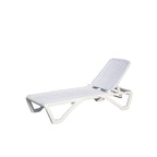 Outdoor Chaise Lounge, Pool Lounge Chair Plastic Adjustable Recliner In-Pool Lounger Tanning Lounge Chair