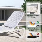 Chaise longue d'extérieur, fauteuil de piscine inclinable réglable en plastique, chaise longue de piscine, chaise longue de bronzage