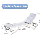 Chaise longue d'extérieur, fauteuil de piscine inclinable réglable en plastique, chaise longue de piscine, chaise longue de bronzage