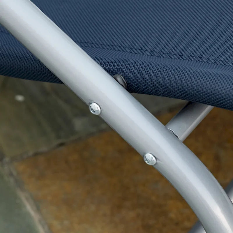 Fauteuil à bascule zéro gravité Outsunny, chaise longue d'extérieur inclinable avec coussin amovible