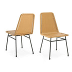 Chaises de salle à manger d'extérieur Madison en rotin (lot de 2) par Christopher Knight Home