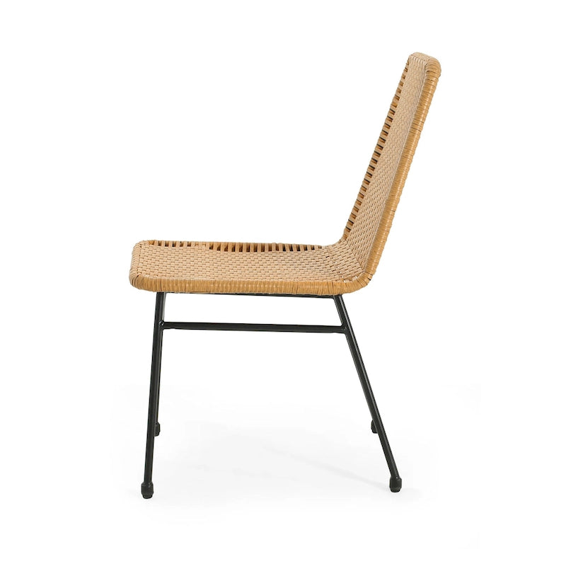 Chaises de salle à manger d'extérieur Madison en rotin (lot de 2) par Christopher Knight Home