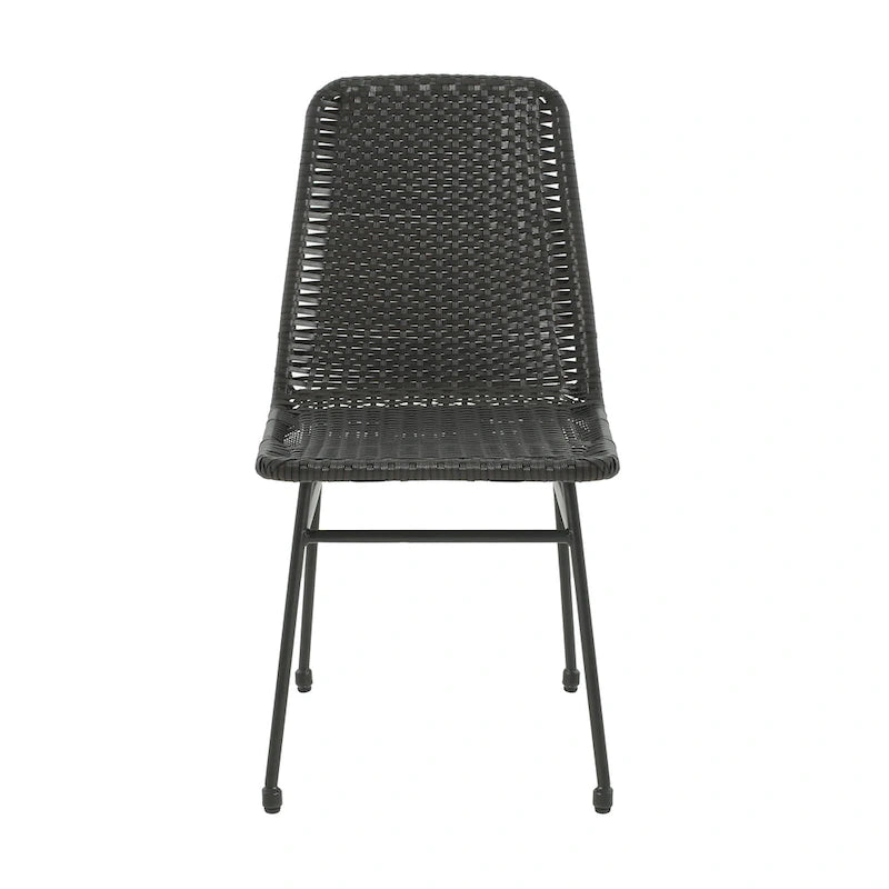 Chaises de salle à manger d'extérieur Madison en rotin (lot de 2) par Christopher Knight Home